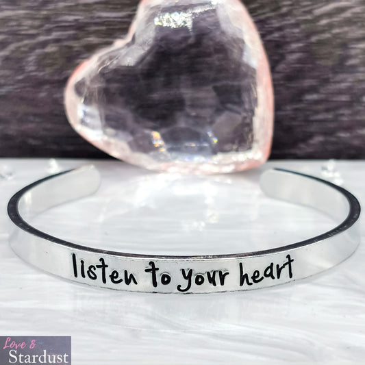 LISTEN TO YOUR HEART Cuff Bracelet