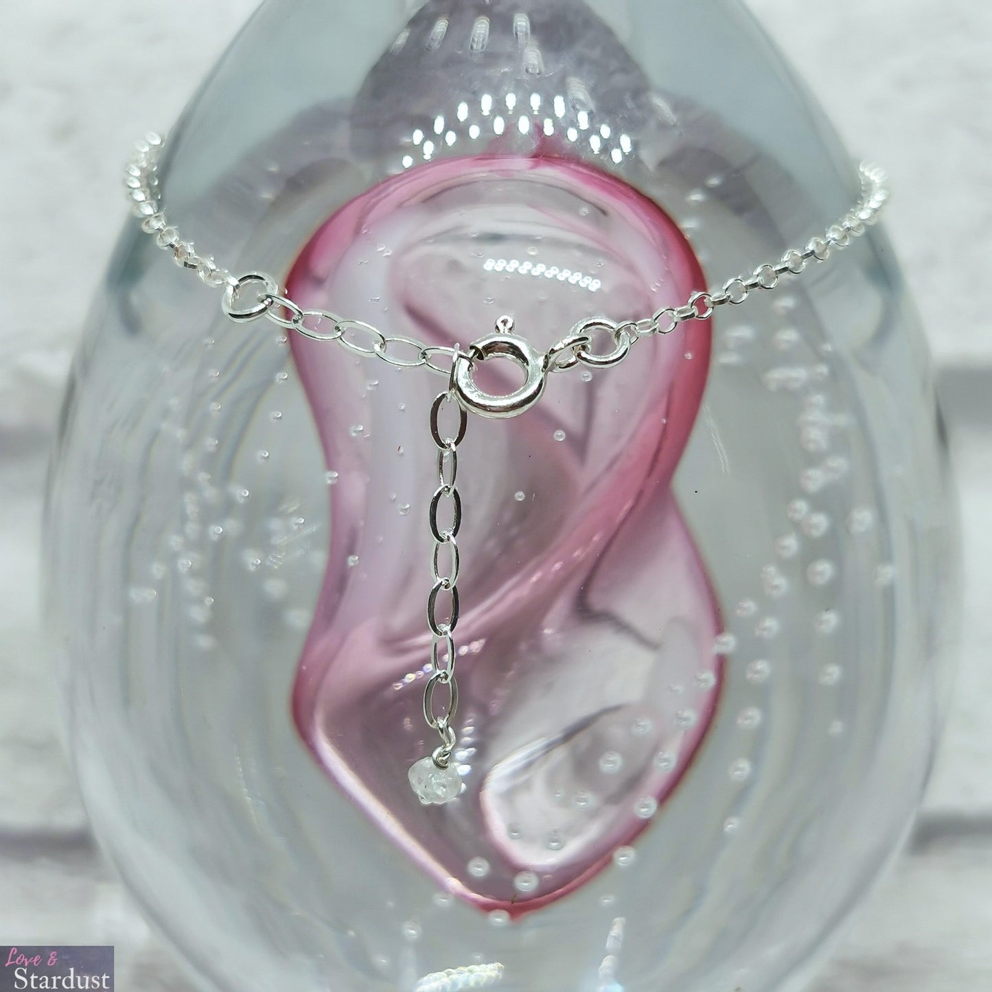 AQUAMARINE Sterling Silver Teen/Small Bracelet
