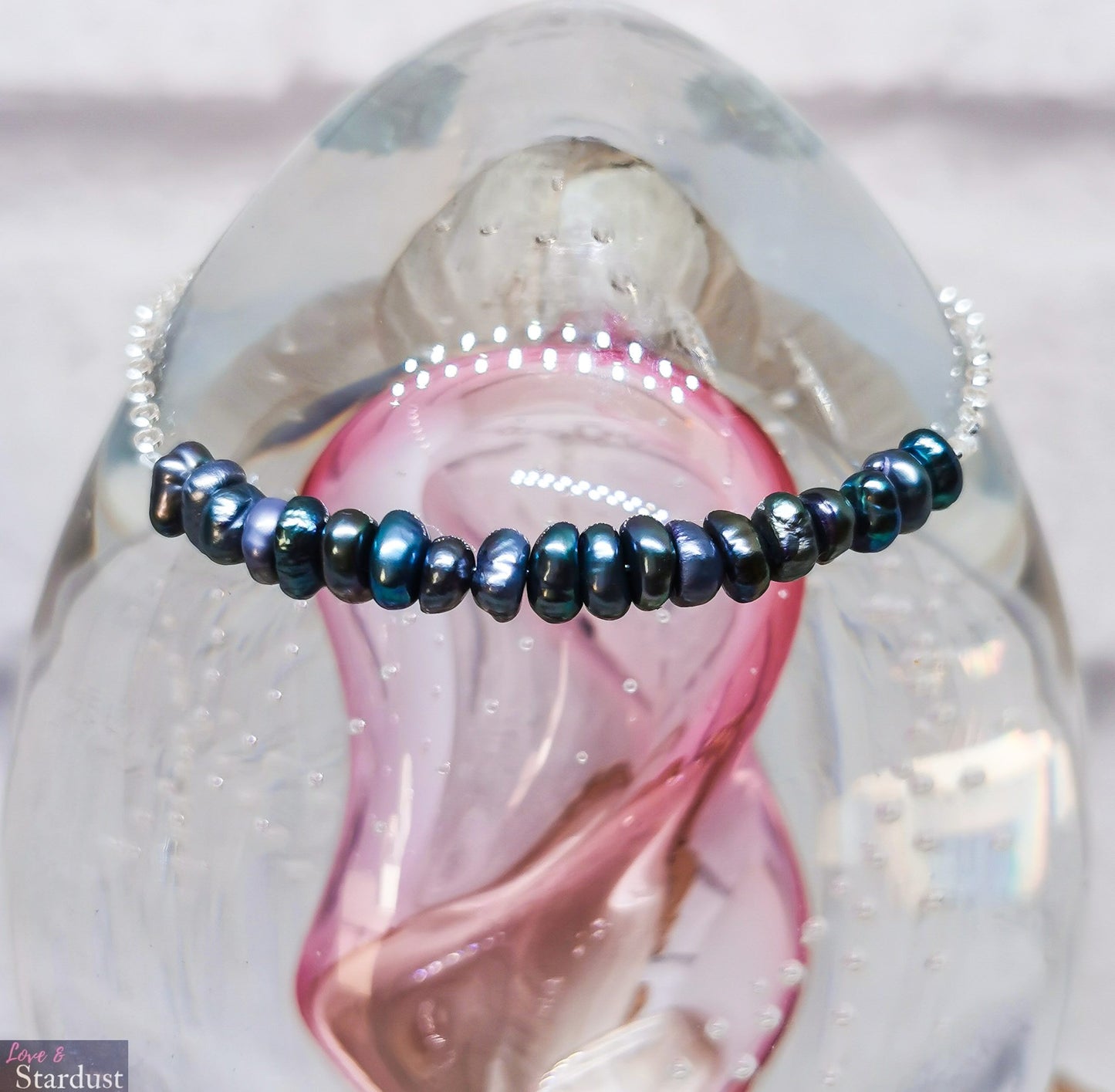 PEACOCK PEARL Sterling Silver Teen/Small Bracelet