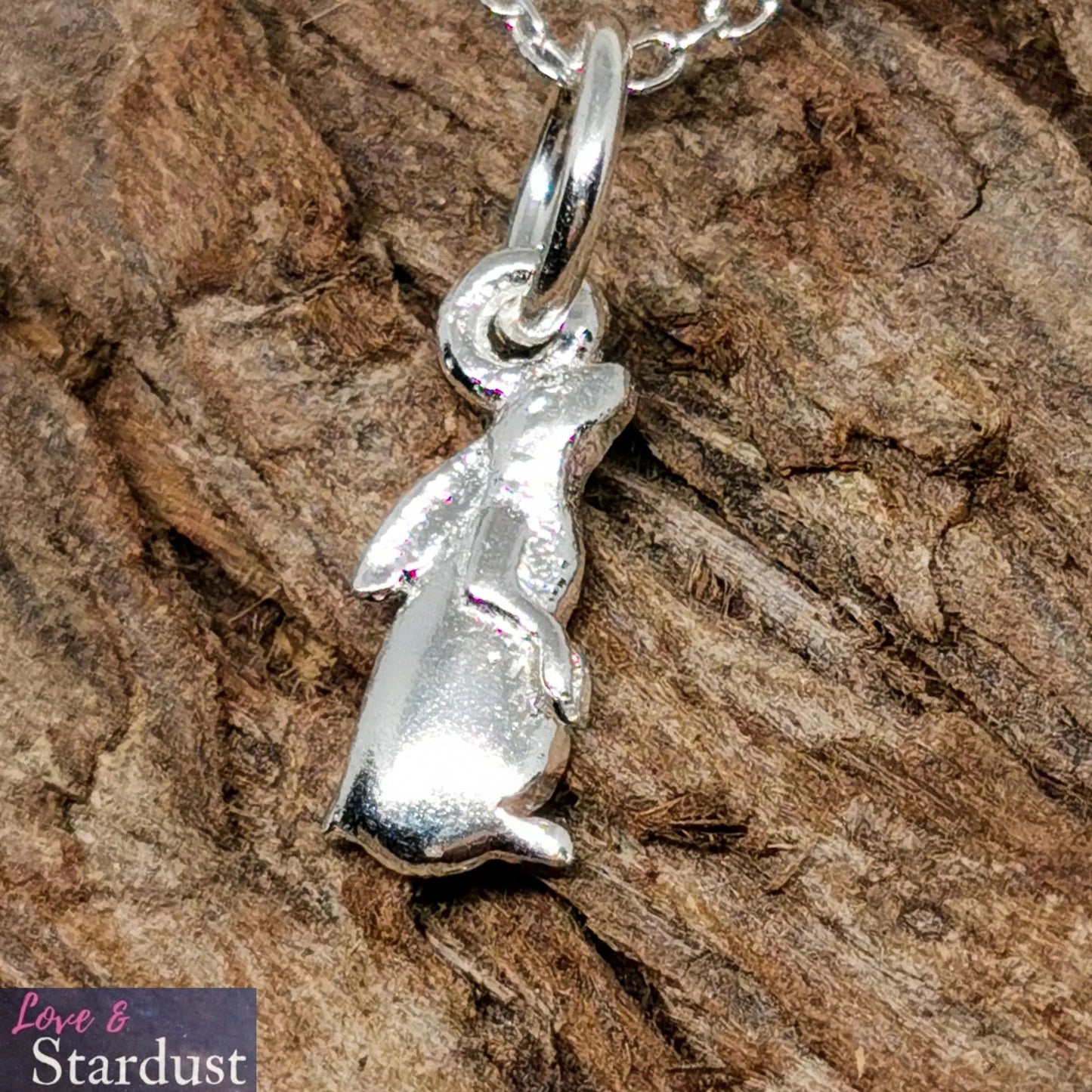 MOON GAZING HARE Sterling Silver Necklace