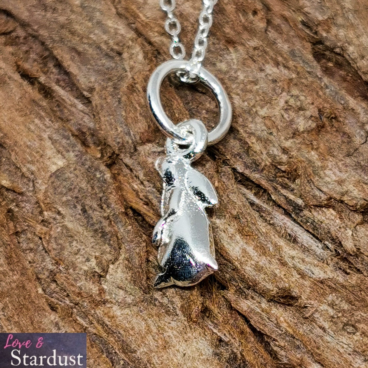 MOON GAZING HARE Sterling Silver Necklace