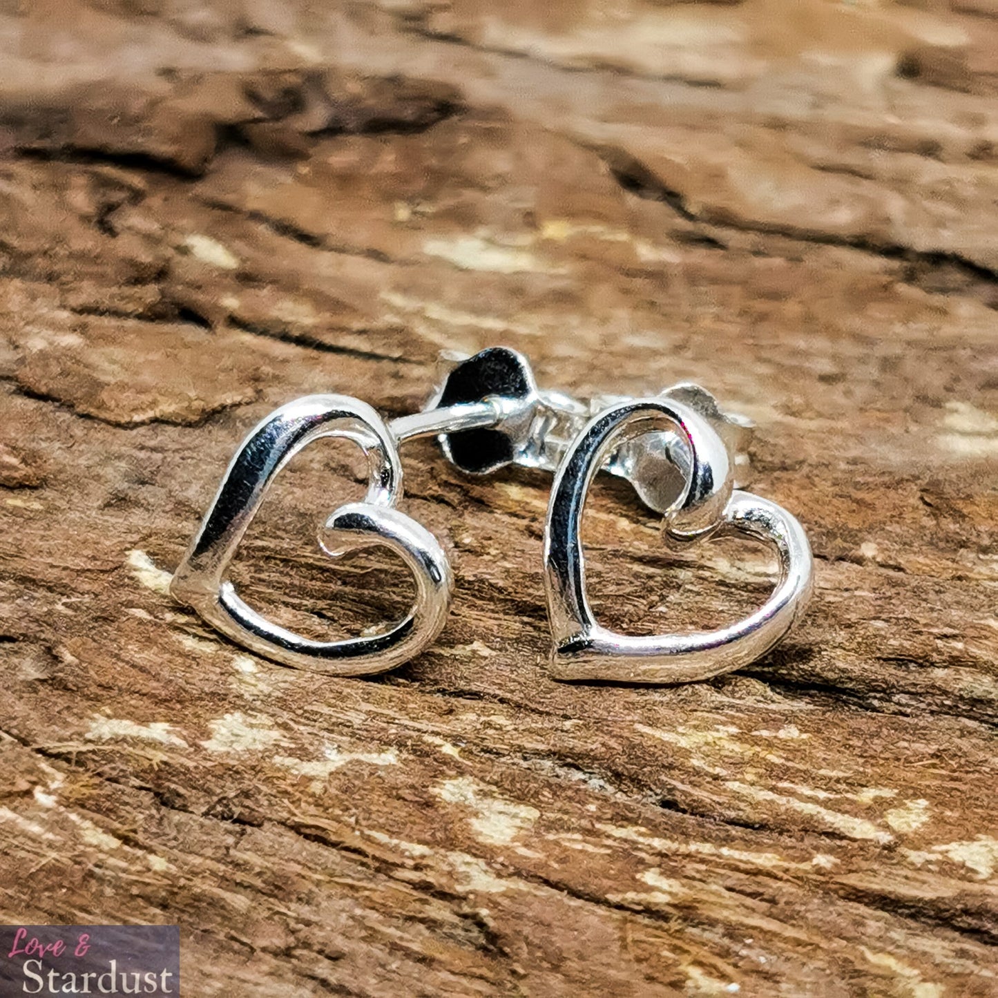 OPEN HEART Sterling Silver Earrings
