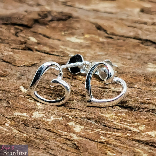 OPEN HEART Sterling Silver Earrings