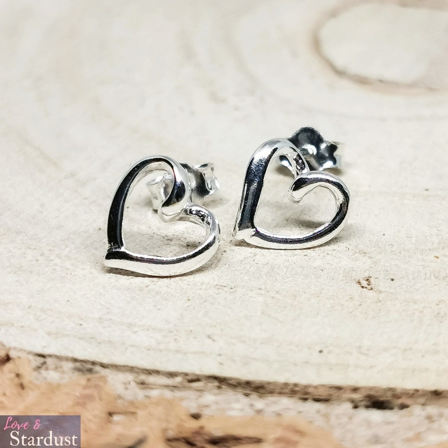 OPEN HEART Sterling Silver Earrings