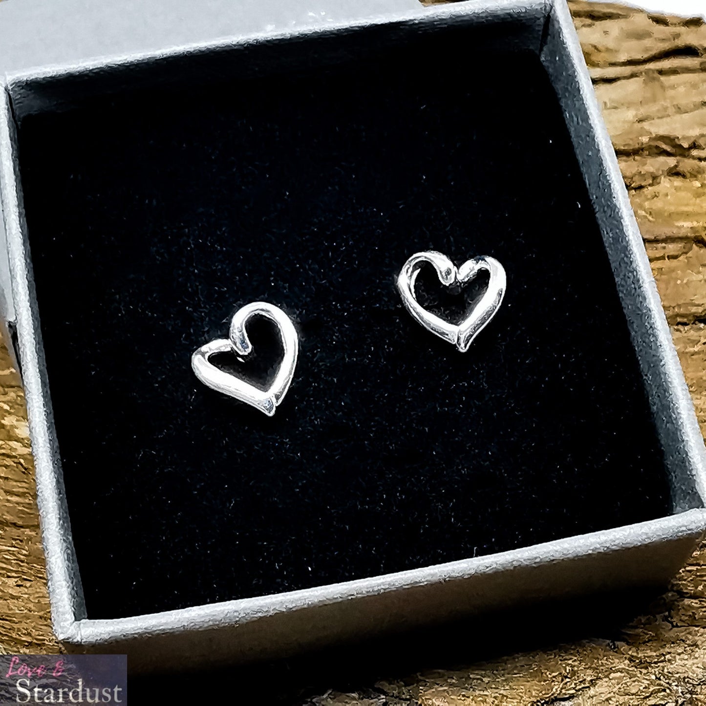 OPEN HEART Sterling Silver Earrings