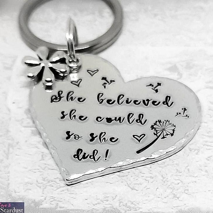 SHE BELIEVED SHE COULD Keyring