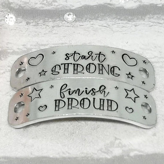 START STRONG FINISH PROUD Trainer Tags