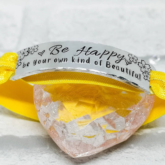 BE HAPPY Comfort Fit Affirmation Bracelet