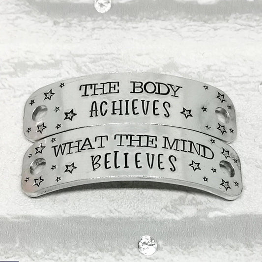 THE BODY ACHIEVES WHAT THE MIND BELIEVES Trainer Tags