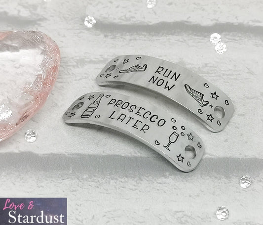 RUN NOW PROSECCO LATER Trainer Tags