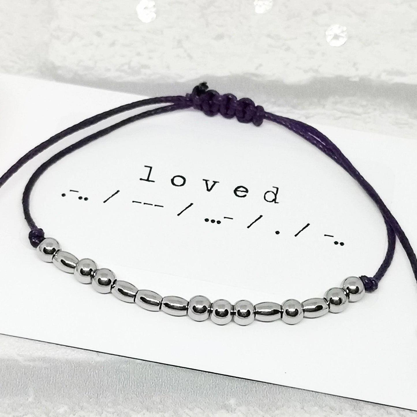 LOVED Morse Code Bracelet