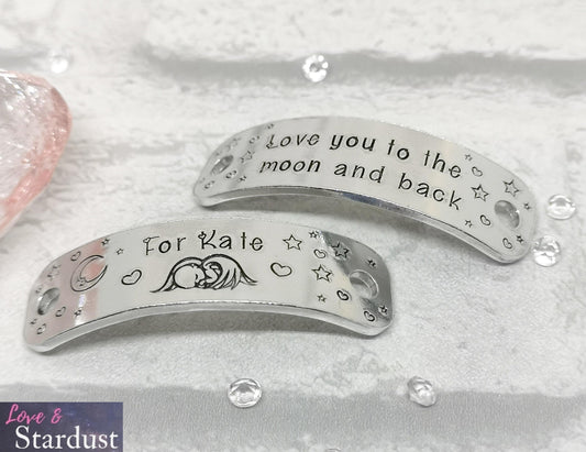 LOVE YOU TO THE MOON & BACK Personalised Trainer Tags - Singleton