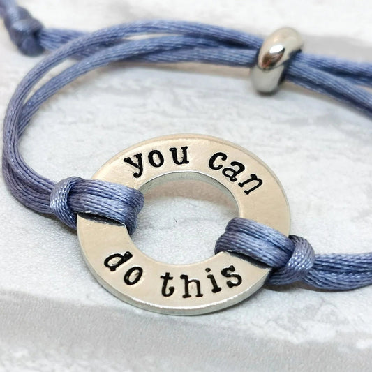 YOU CAN DO THIS Pewter Slider Bracelet