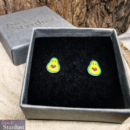 AVOCADO Sterling Silver & Enamel Earrings