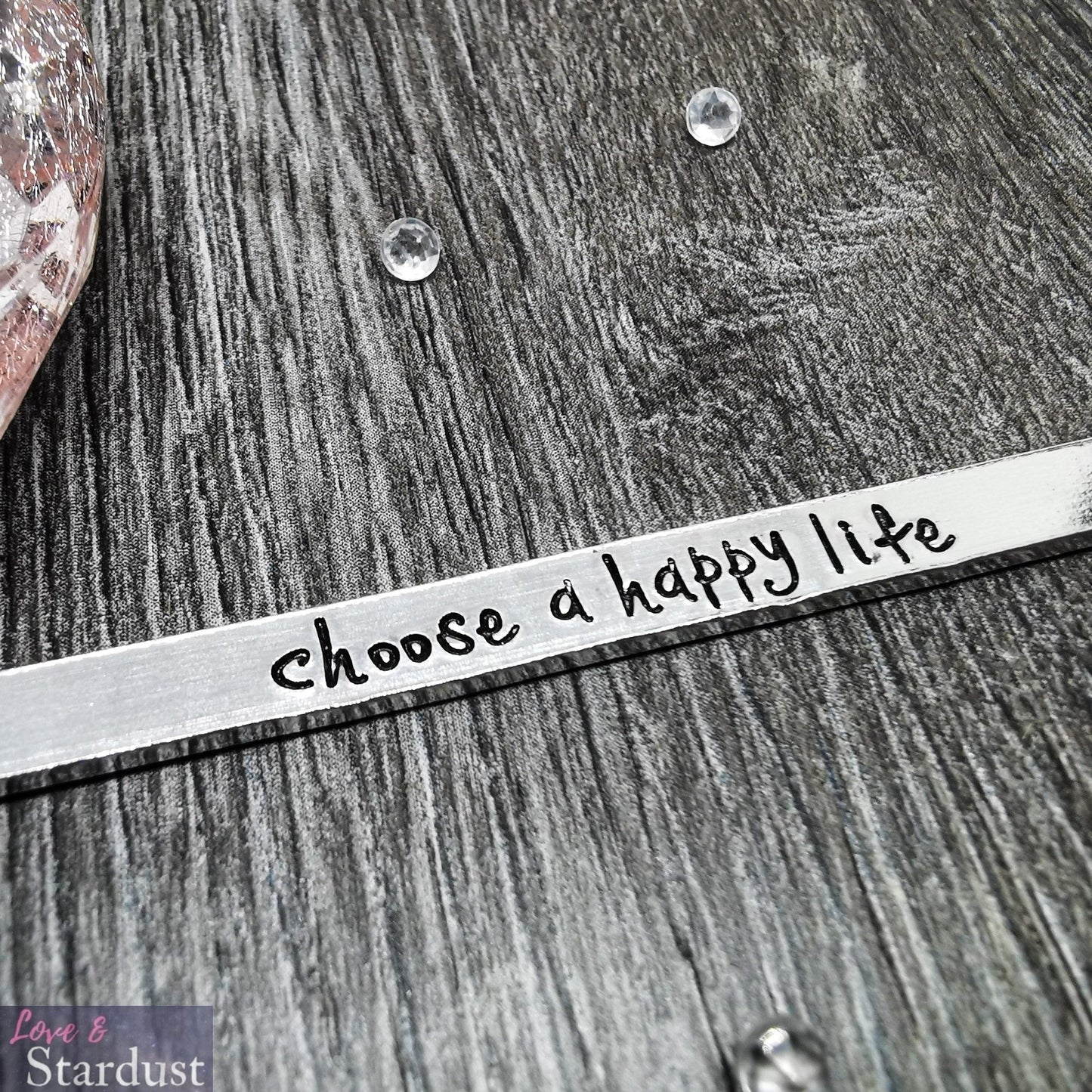 CHOOSE A HAPPY LIFE Cuff Bracelet