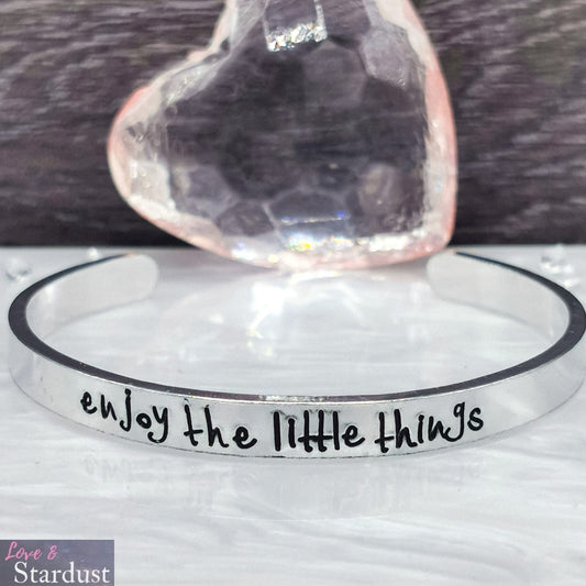 ENJOY THE LITTLE THINGS Cuff Bracelet