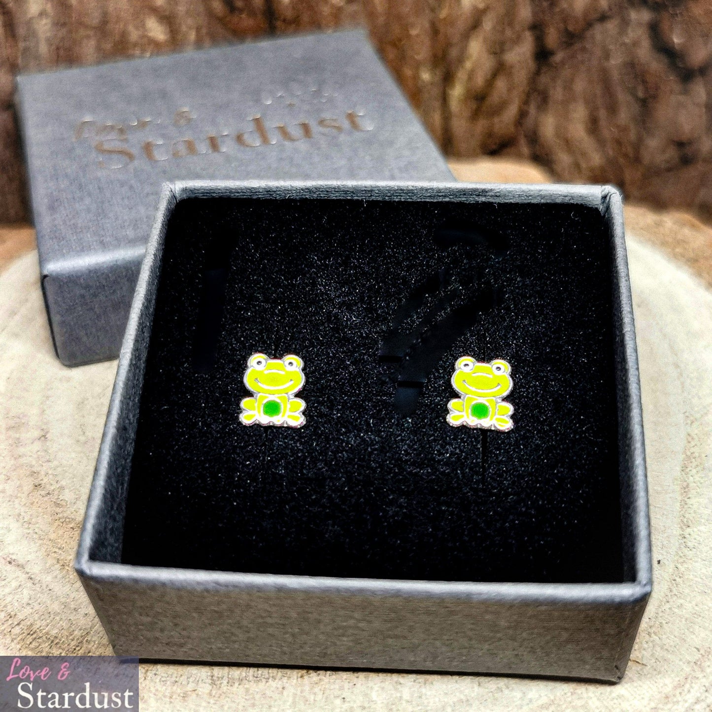 FROG Sterling Silver & Enamel Earrings