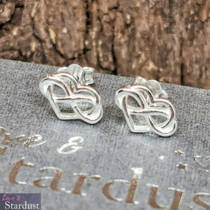 INFINITY HEART Sterling Silver Earrings