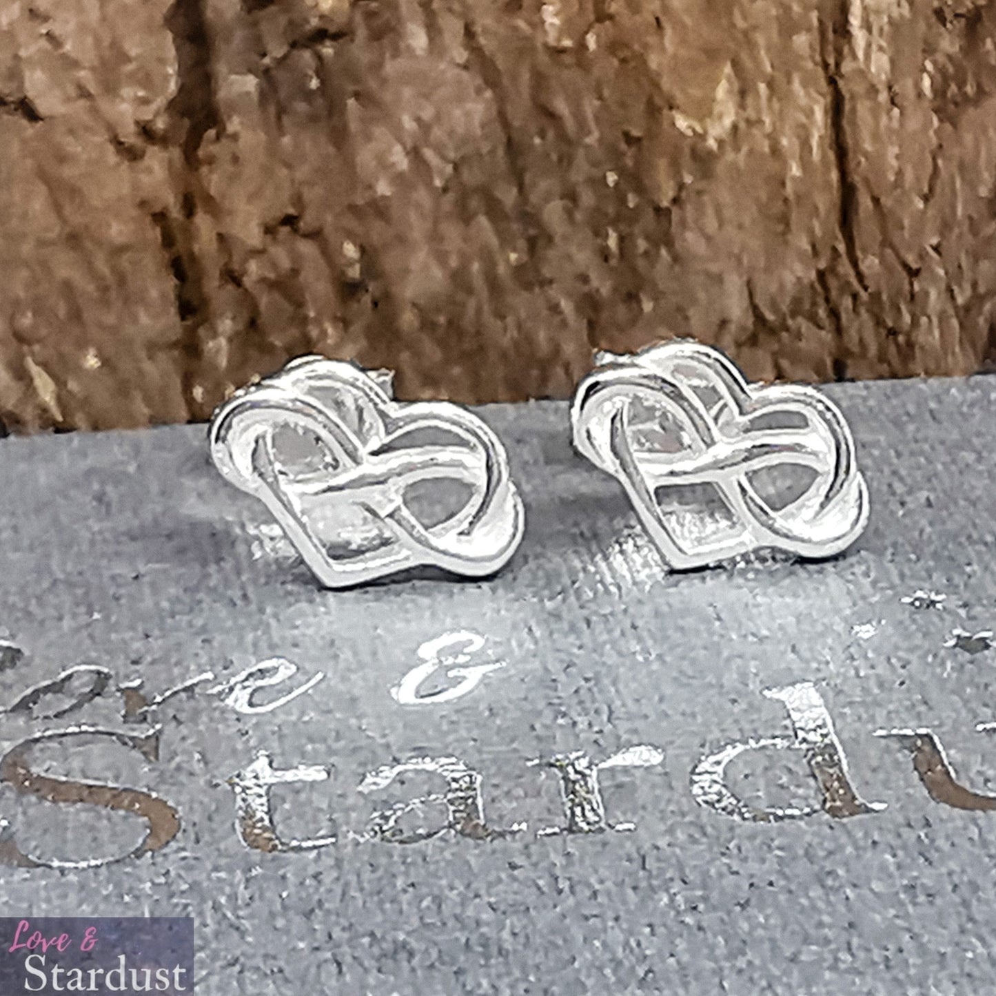 INFINITY HEART Sterling Silver Earrings