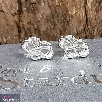 INFINITY HEART Sterling Silver Earrings