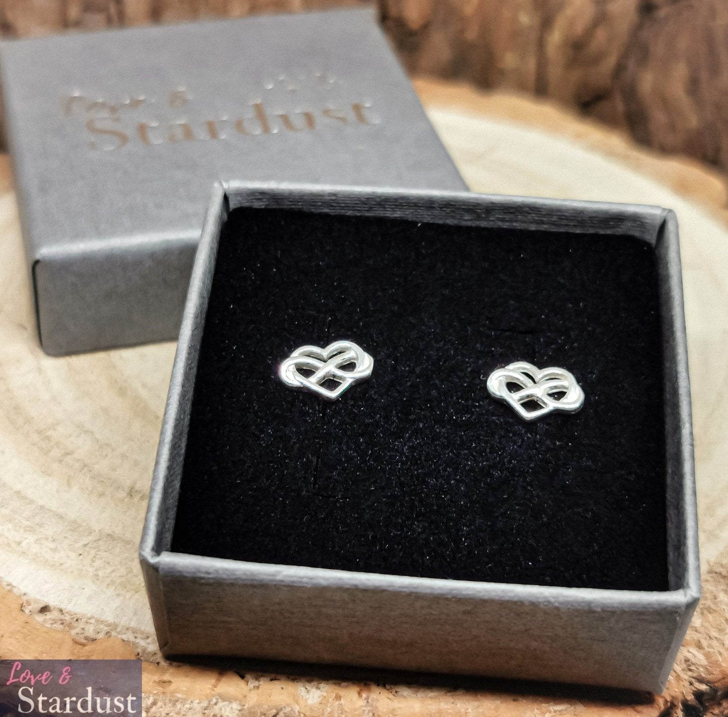 INFINITY HEART Sterling Silver Earrings