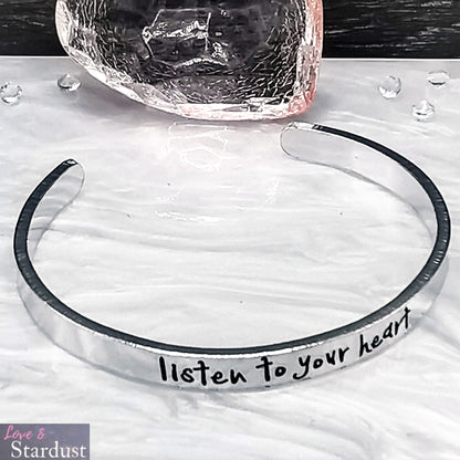 LISTEN TO YOUR HEART Cuff Bracelet