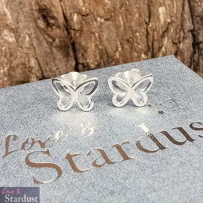 OPEN BUTTERFLY Sterling Silver Earrings