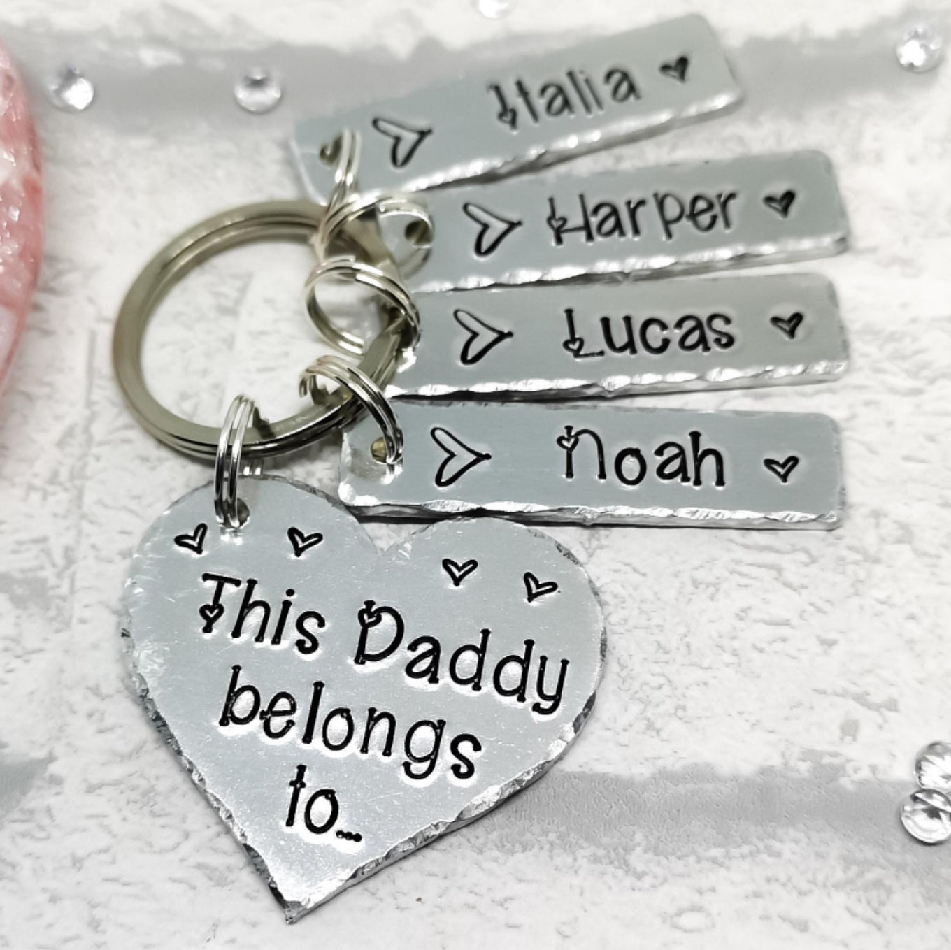 THIS DADDY/GRANDAD BELONGS TO Personalised Keyring