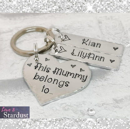 THIS MUMMY/GRANDMA BELONGS TO Personalised Keyring