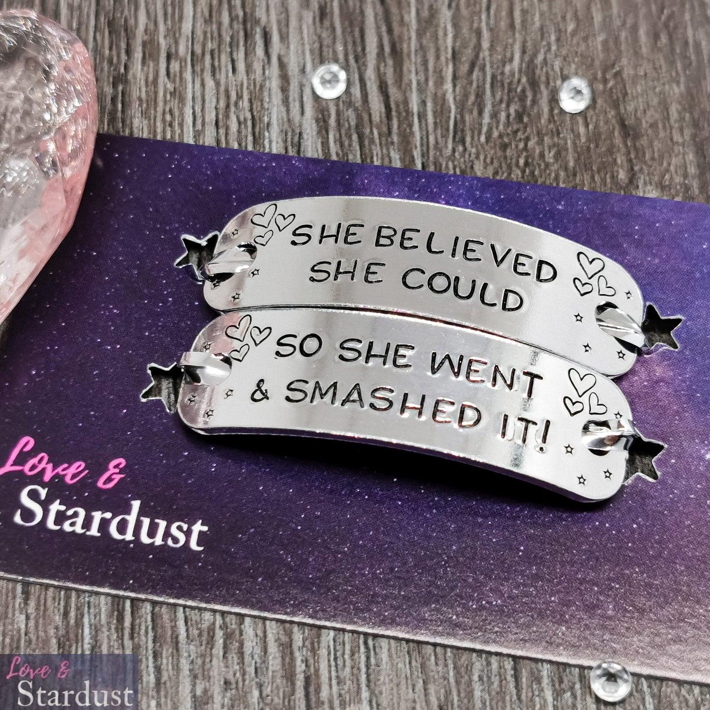 SHE BELIEVED SHE COULD, SO SHE WENT & SMASHED IT Trainer Tags