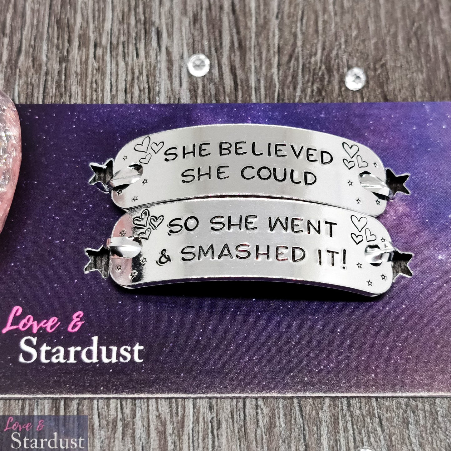 SHE BELIEVED SHE COULD, SO SHE WENT & SMASHED IT Trainer Tags