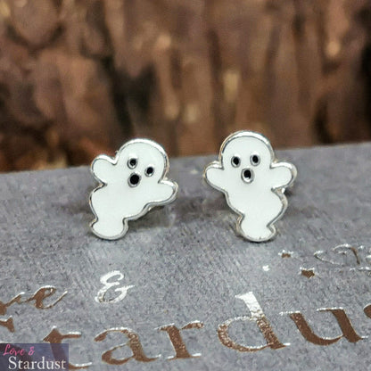 GHOST Sterling Silver & Enamel Earrings