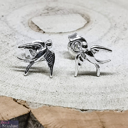 SWALLOW BIRDS Sterling Silver Earrings