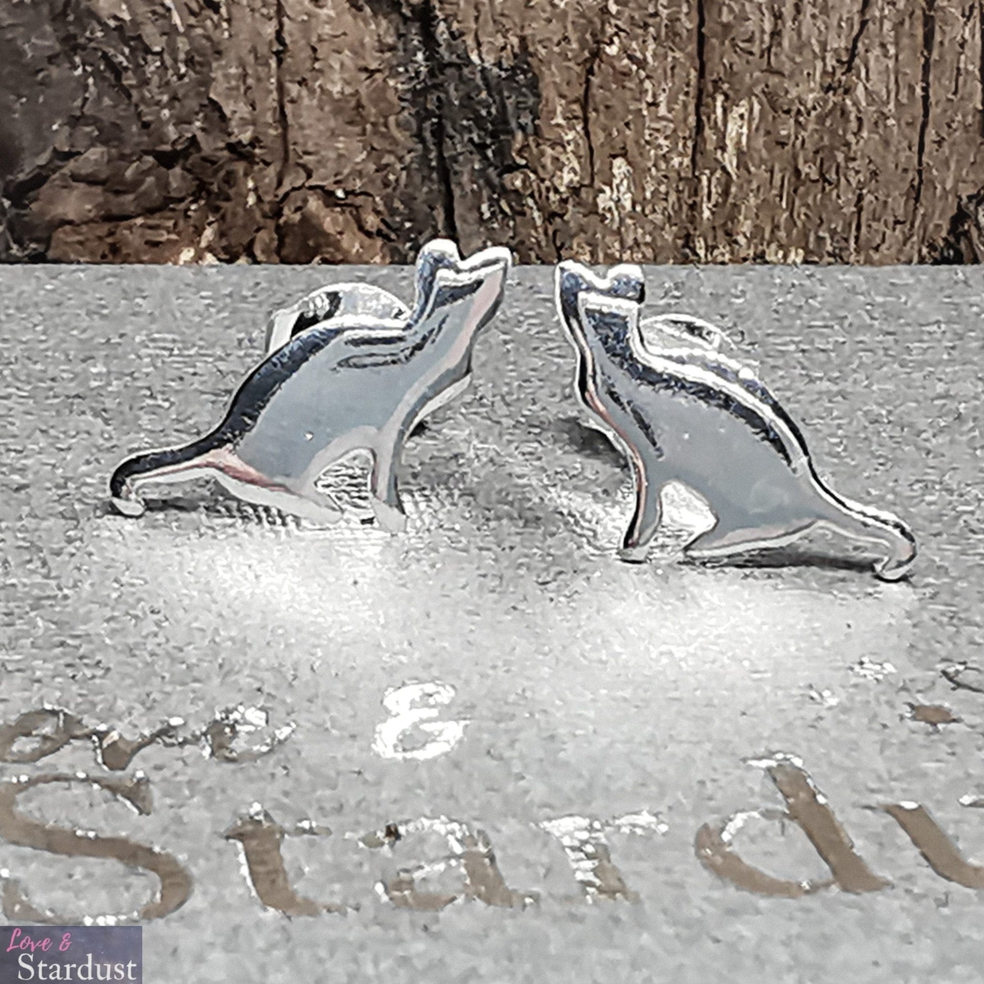 Sterling Silver Cat Ear Studs Animal Jewellery