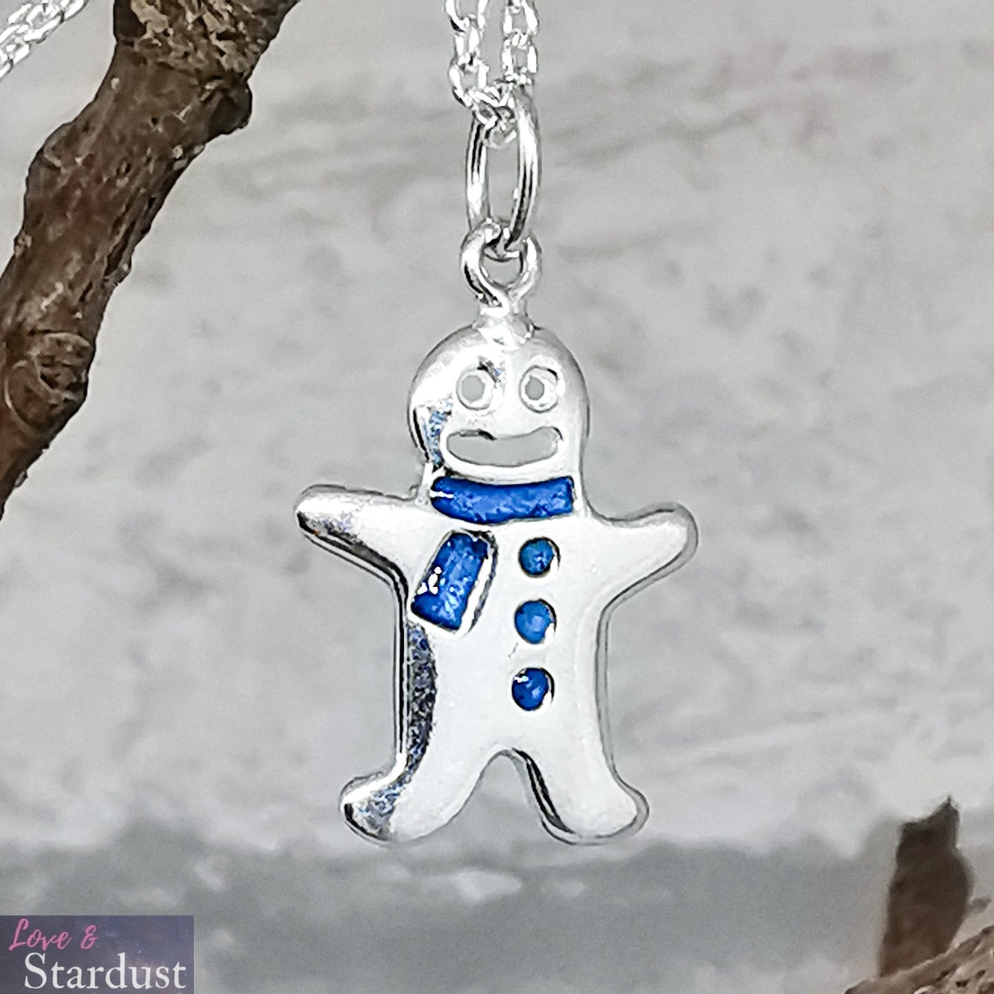 GINGERBREAD MAN Sterling Silver Necklace