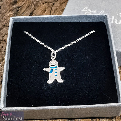 GINGERBREAD MAN Sterling Silver Necklace