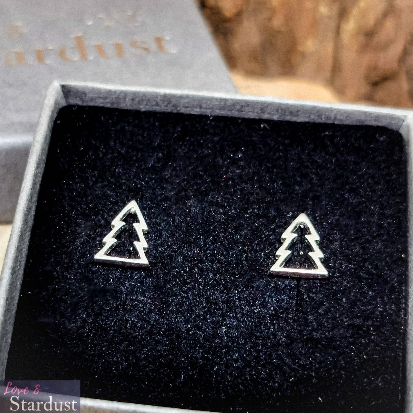 OPEN CHRISTMAS TREE Sterling Silver Earrings