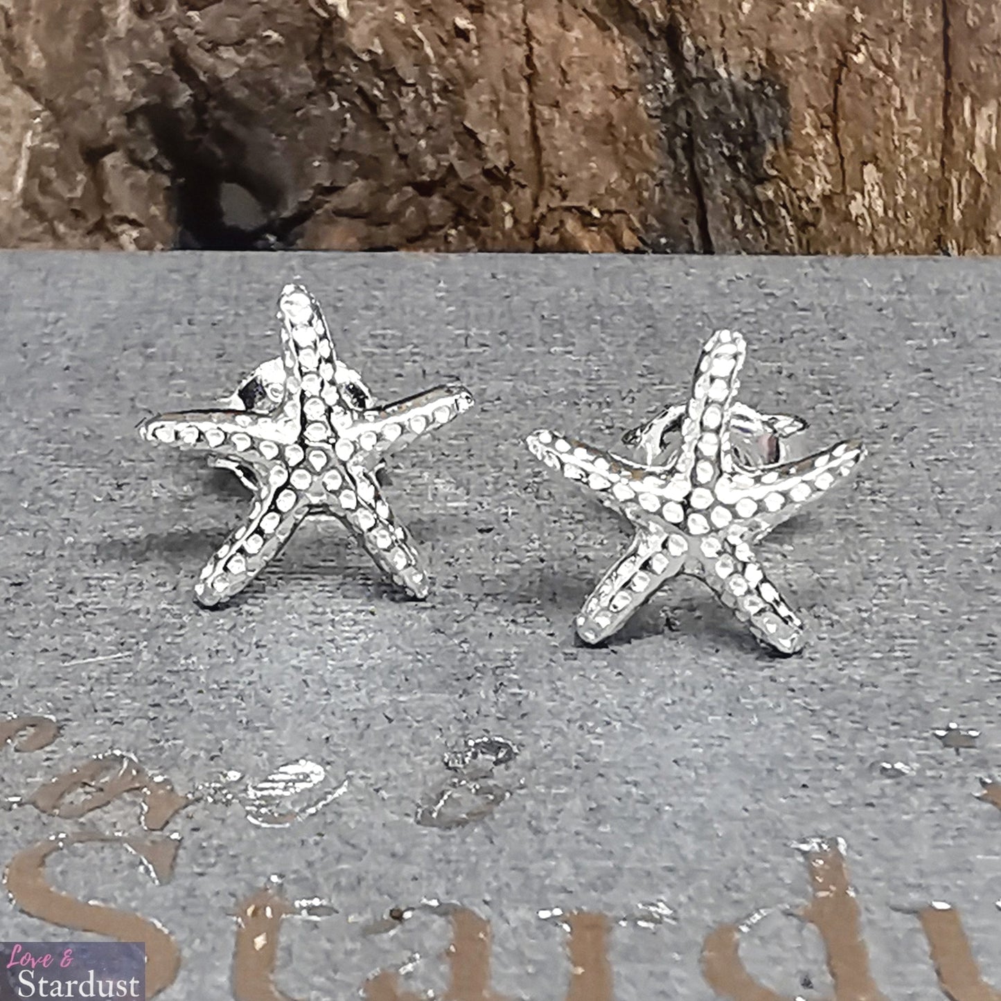 Sterling Silver Starfish Ear Studs Seaside Themed Gift