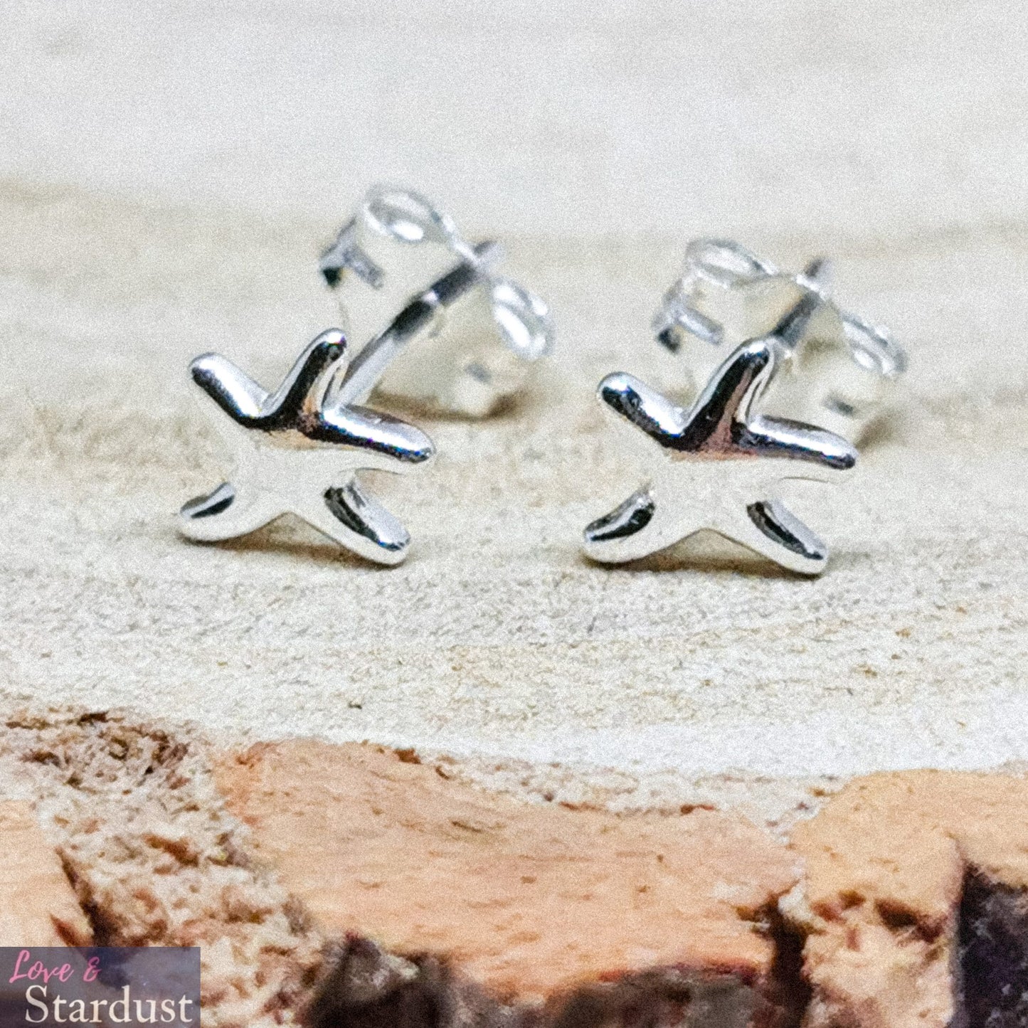 TINY STARFISH Sterling Silver Earrings