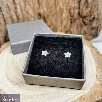 STARS Sterling Silver & CZ Earrings