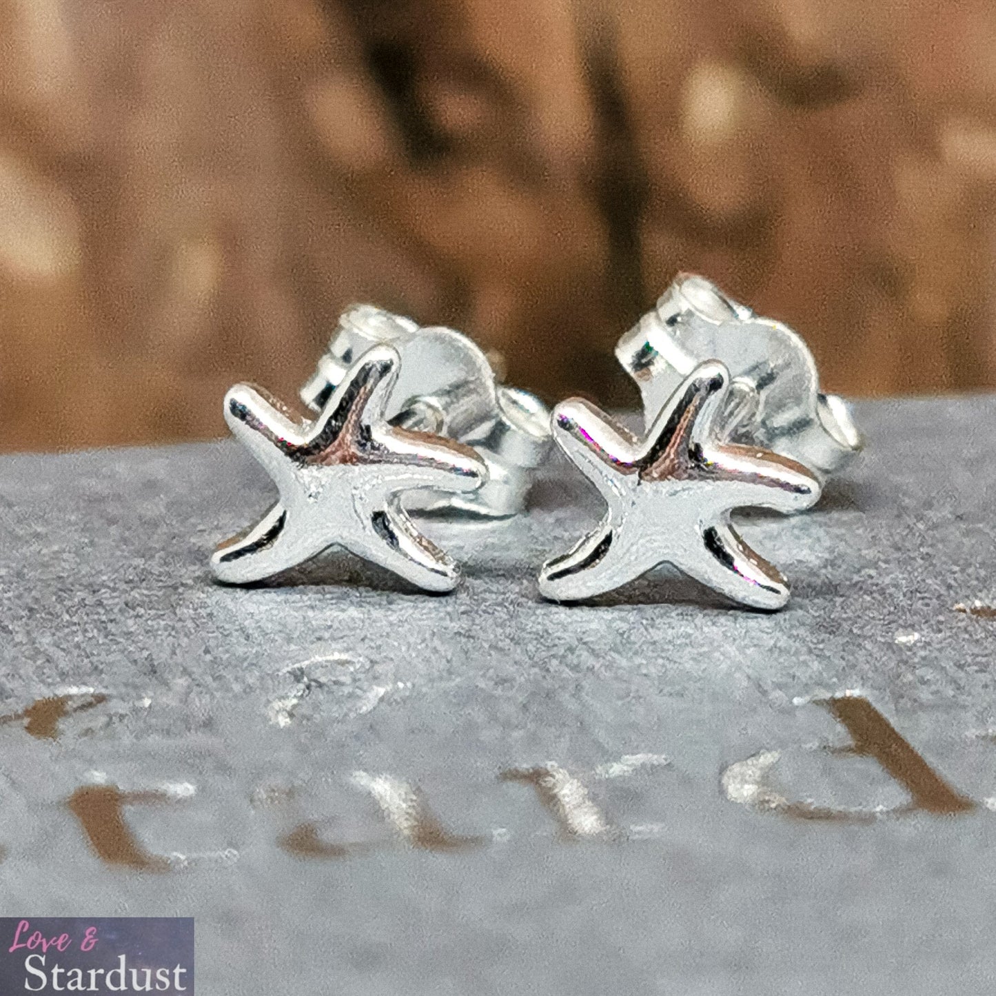 TINY STARFISH Sterling Silver Earrings