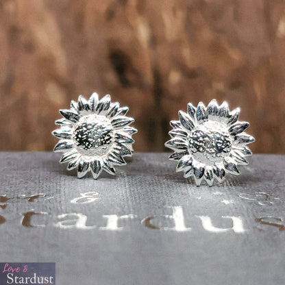 SUNFLOWER Sterling Silver Earrings