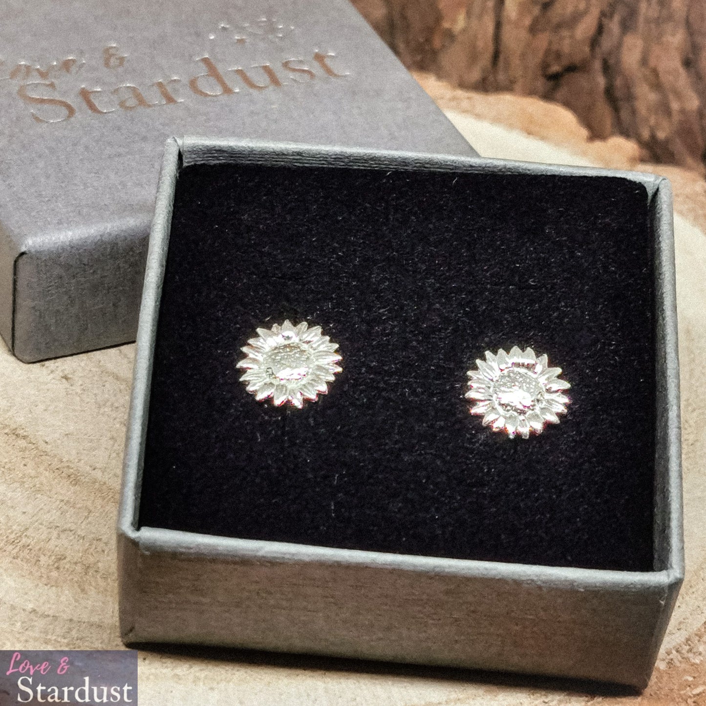 SUNFLOWER Sterling Silver Earrings