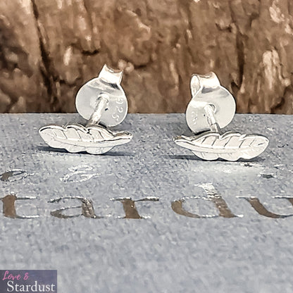 TINY FEATHER Sterling Silver Earrings