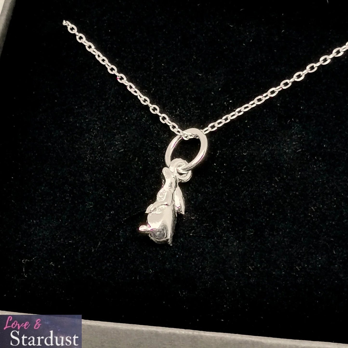 MOON GAZING HARE Sterling Silver Necklace