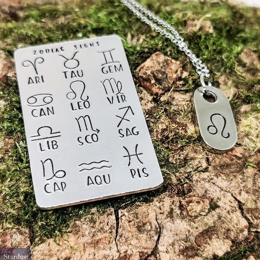 ZODIAC HOROSCOPE STARSIGN Pewter Necklace