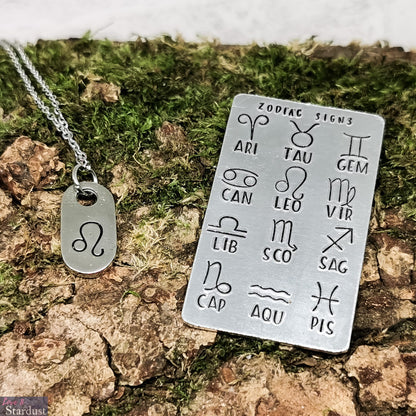 ZODIAC HOROSCOPE STARSIGN Pewter Necklace