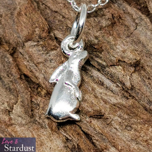 MOON GAZING HARE Sterling Silver Necklace