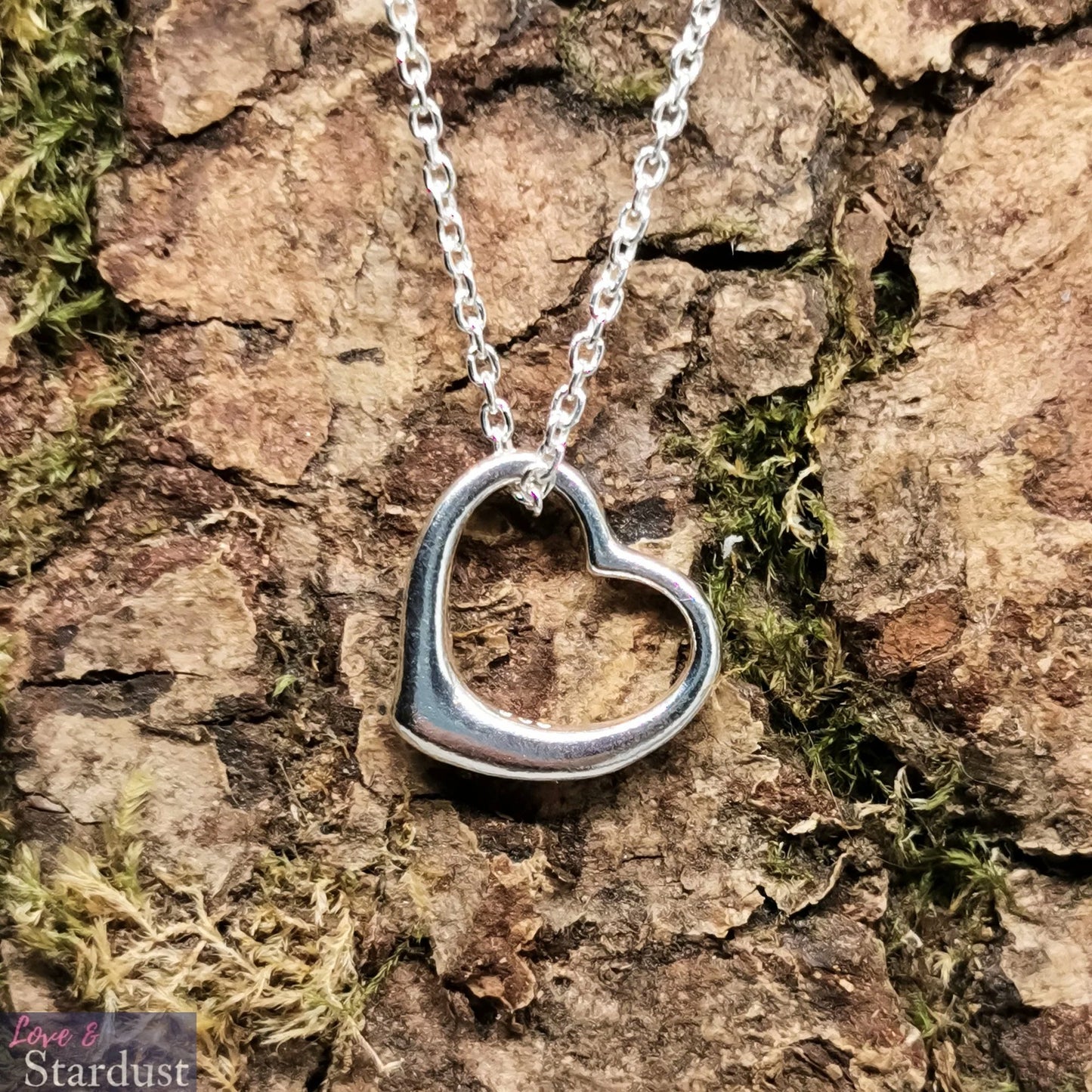 OPEN HEART Sterling Silver Necklace