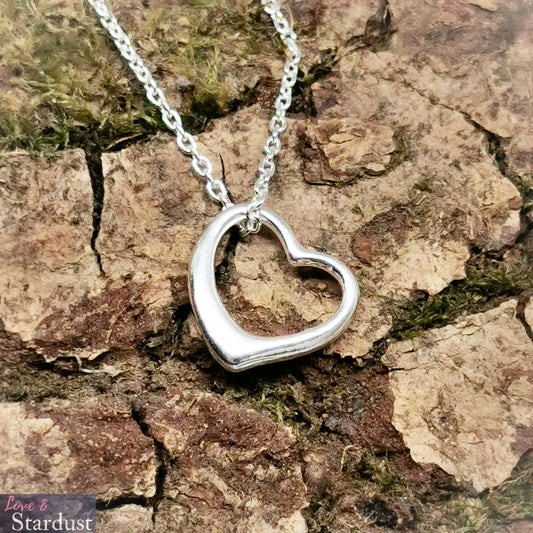 OPEN HEART Sterling Silver Necklace
